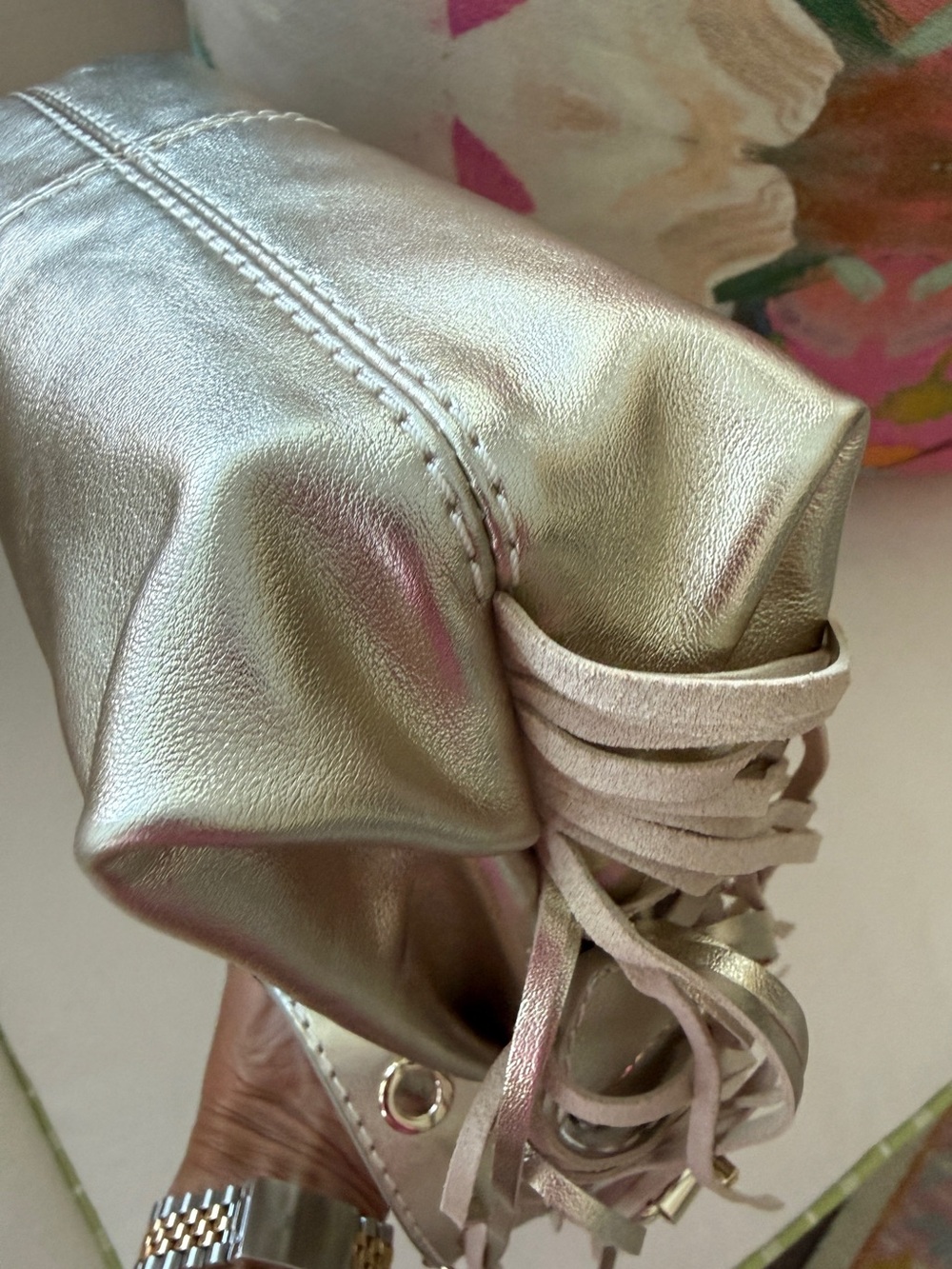 Maje metallic leather Miss M mini bag - Picture 9 of 15